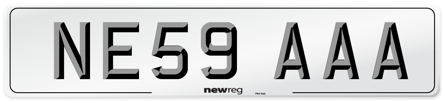 NE59 AAA Number Plate from New Reg